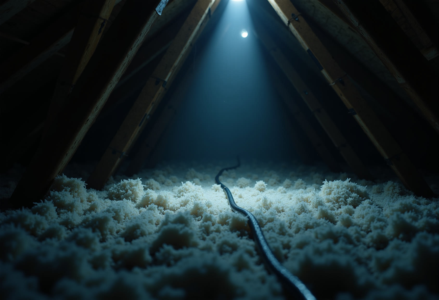 Attic runs, dressed and tied